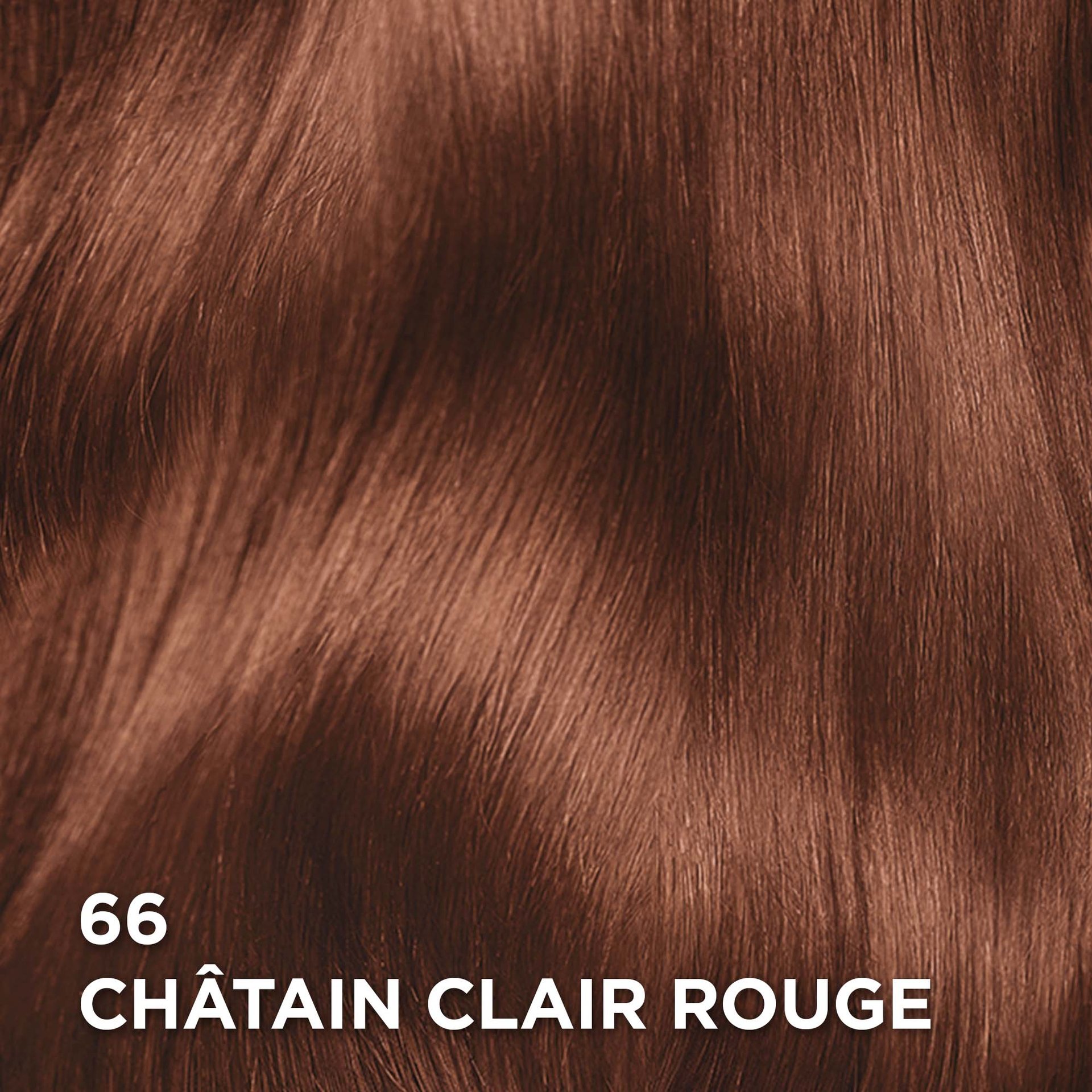 Rendu sur cheveux de la coloration Superior Preference 66 Châtain Clair Rouge