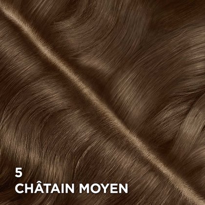 Rendu sur cheveux de la coloration Magic Root Permanent 5 Châtain Moyen