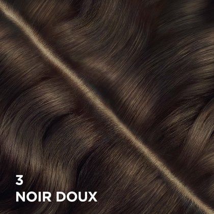 Rendu sur cheveux de la coloration Magic Root Permanent 3 Noir Doux