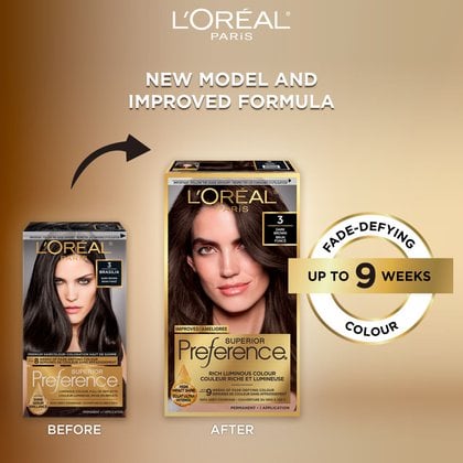 Old and new packaging of Superior Preference showcasing the new and improved formula