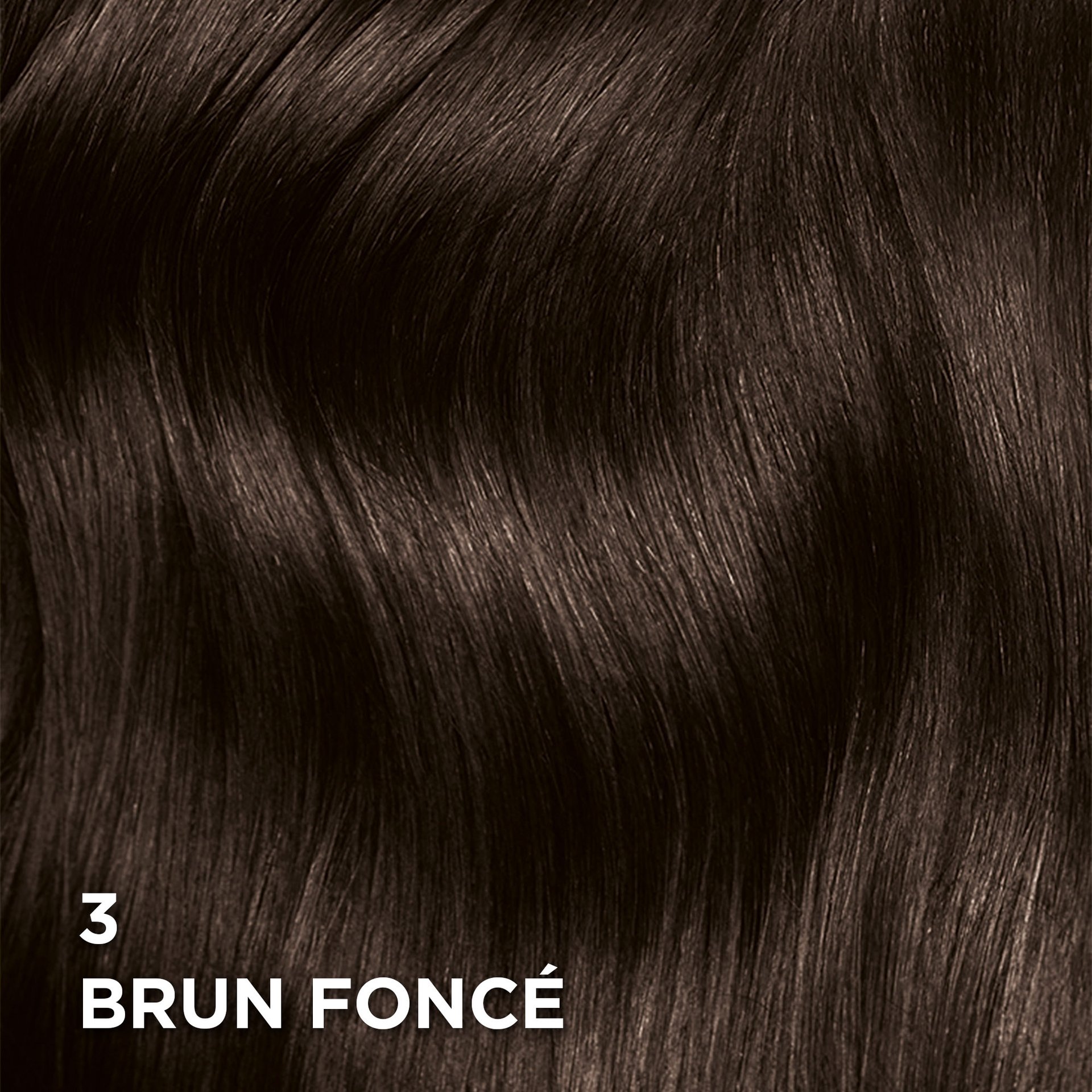 Rendu sur cheveux de la coloration Superior Preference 3 Brun Foncé