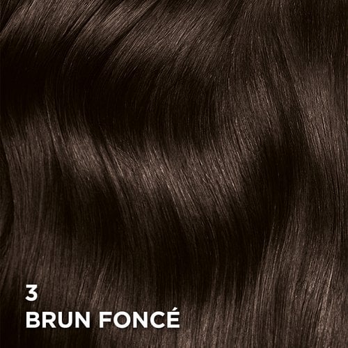 Rendu sur cheveux de la coloration Superior Preference 3 Brun Foncé