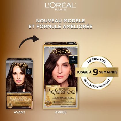 Ancien packshot et nouveau packshot de superior preference
