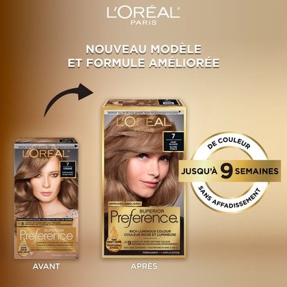 Ancien packshot et nouveau packshot de superior preference