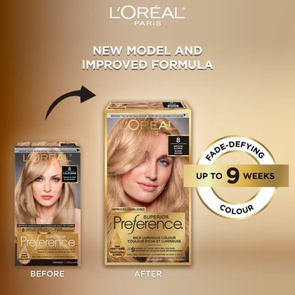 Old and new packaging of Superior Preference showcasing the new and improved formula