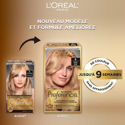 Ancien packshot et nouveau packshot de superior preference