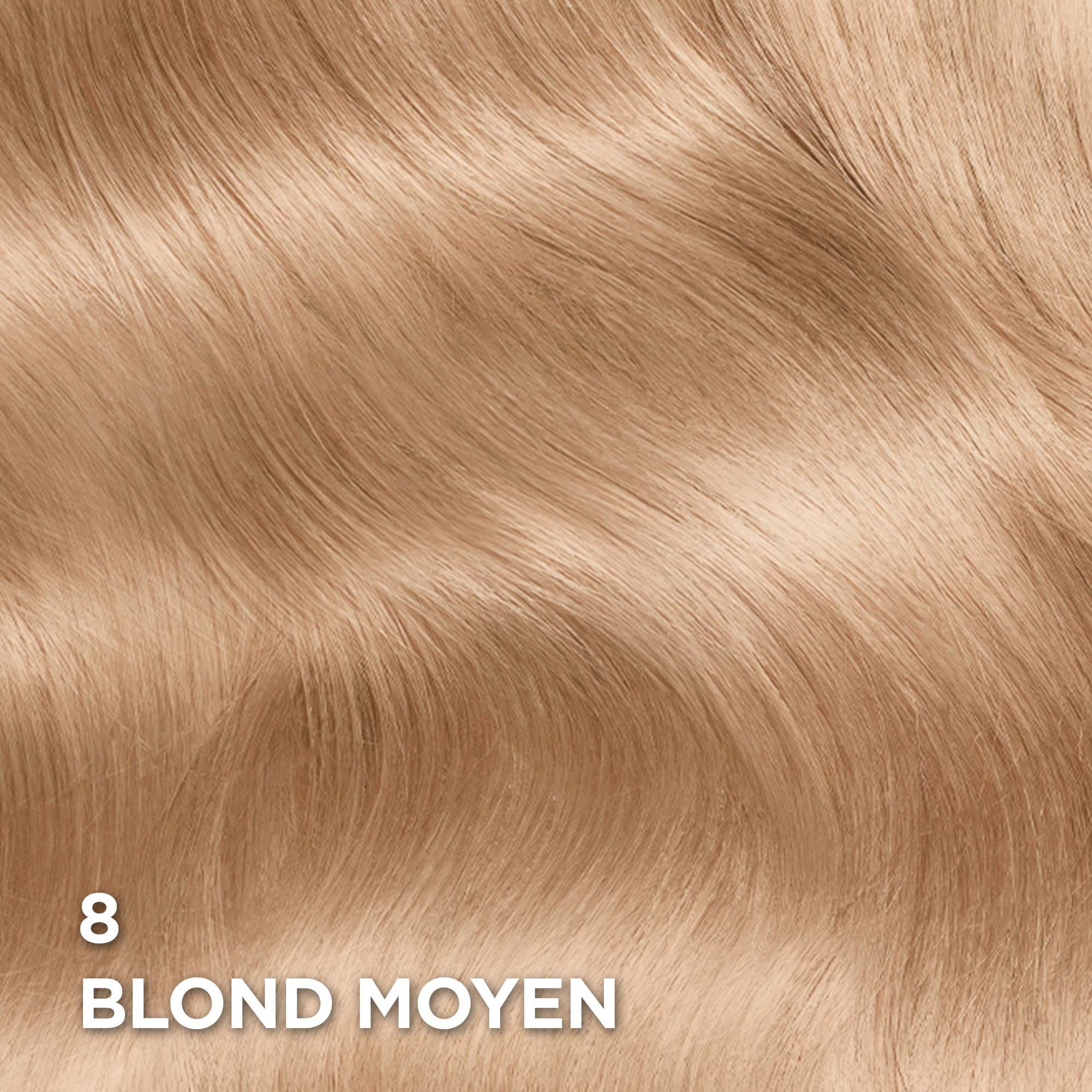 Rendu sur cheveux de la coloration Superior Preference 8 Blond Moyen