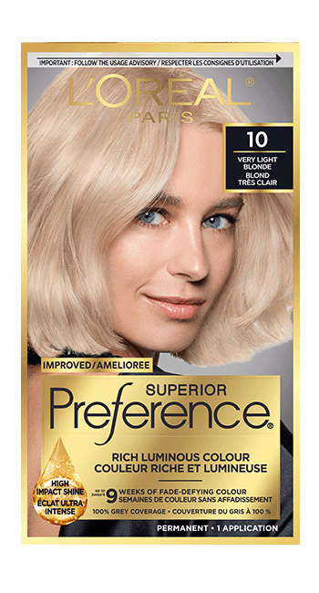 1 Box of Superior Preference 10 Very Light Blonde