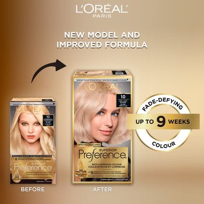 Old and new packaging of Superior Preference showcasing the new and improved formula