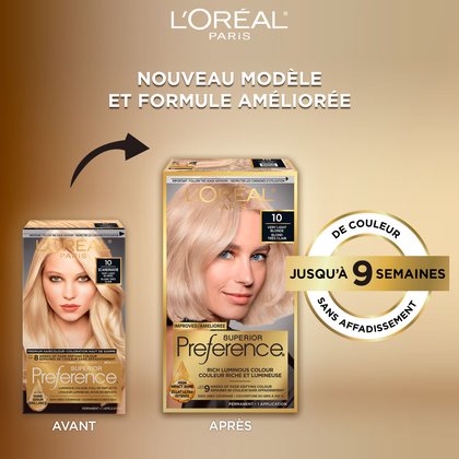 Ancien packshot et nouveau packshot de superior preference