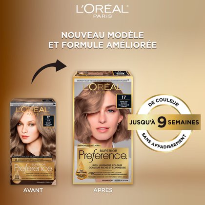 Ancien packshot et nouveau packshot de superior preference