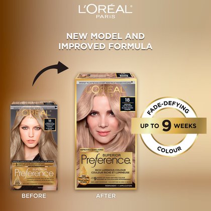 Old and new packaging of Superior Preference showcasing the new and improved formula
