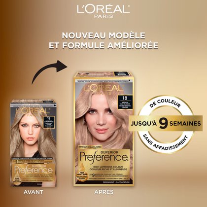 Ancien packshot et nouveau packshot de superior preference