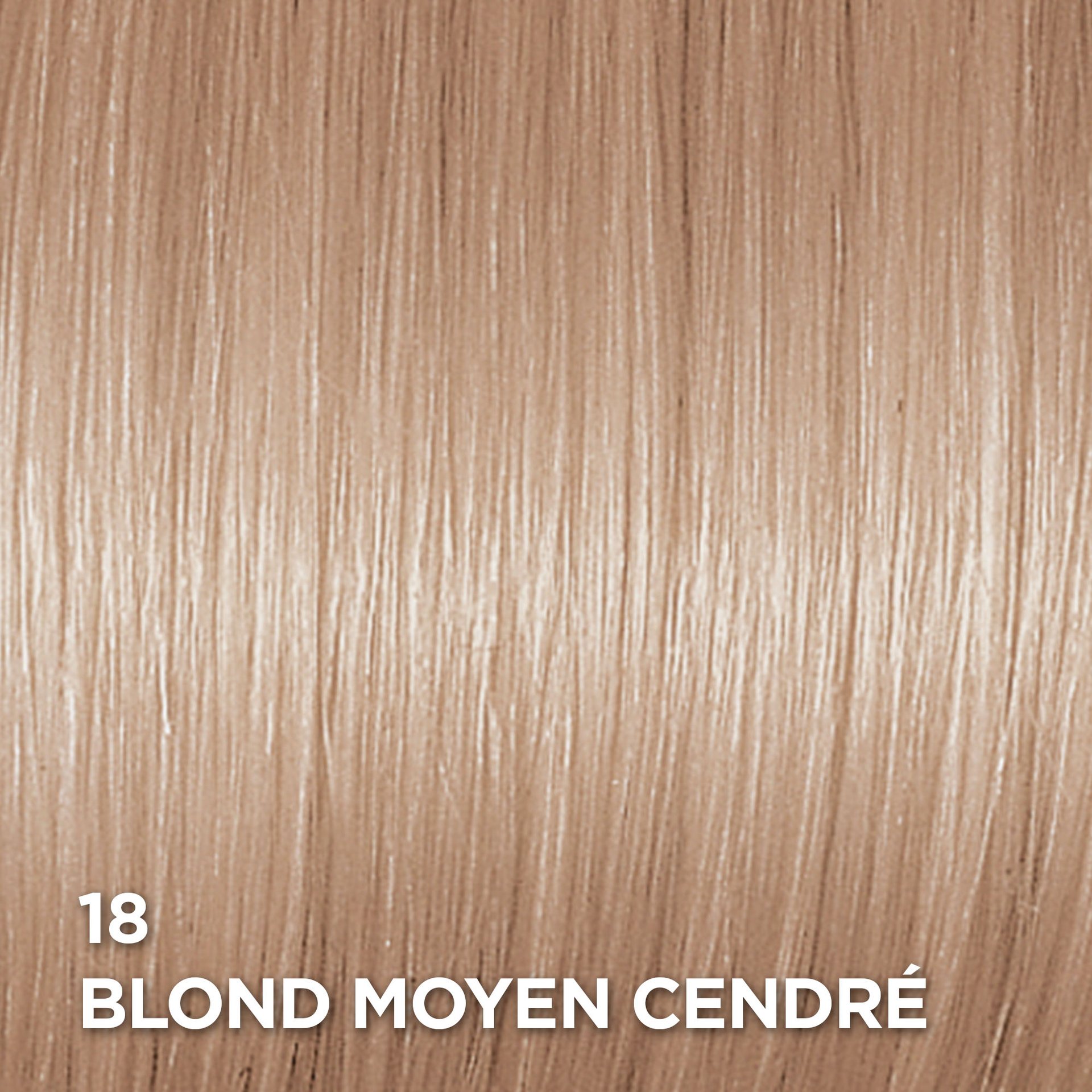 Rendu sur cheveux de la coloration Superior Preference 18 Blond Moyen Cendré