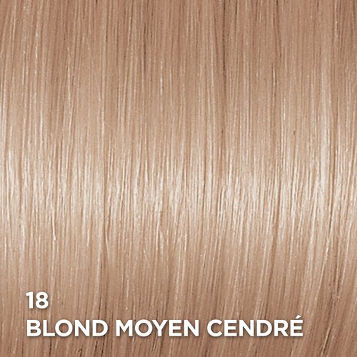 Rendu sur cheveux de la coloration Superior Preference 18 Blond Moyen Cendré