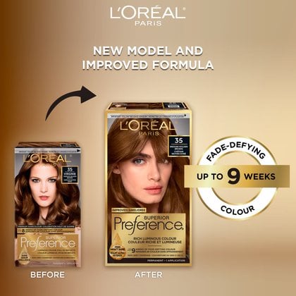 Old and new packaging of Superior Preference showcasing the new and improved formula