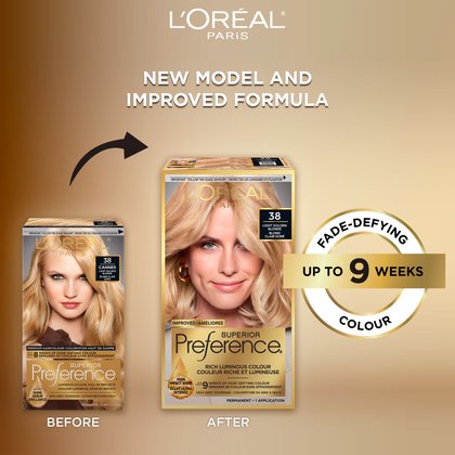 Old and new packaging of Superior Preference showcasing the new and improved formula