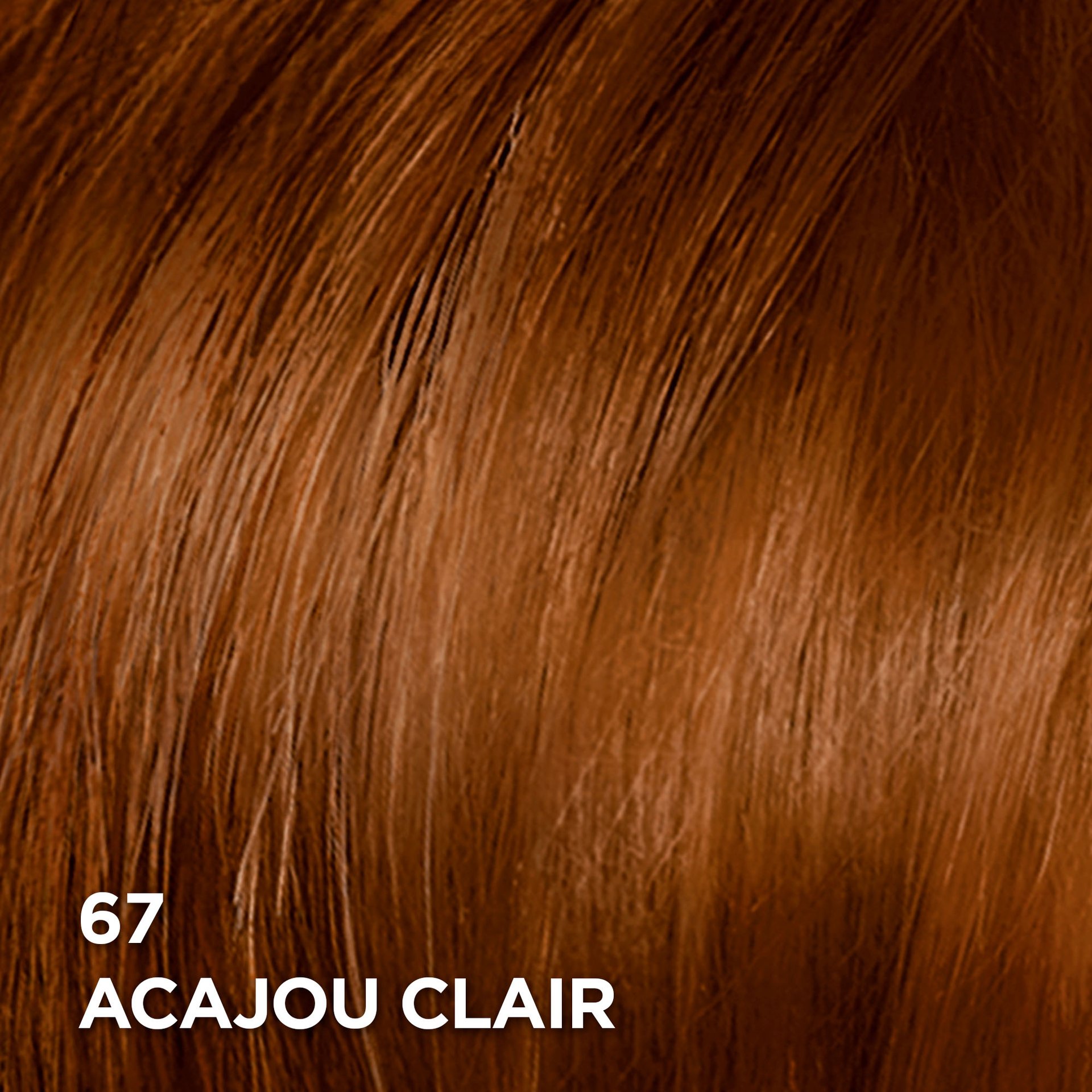 Rendu sur cheveux de la coloration Superior Preference 67 Acajou Clair