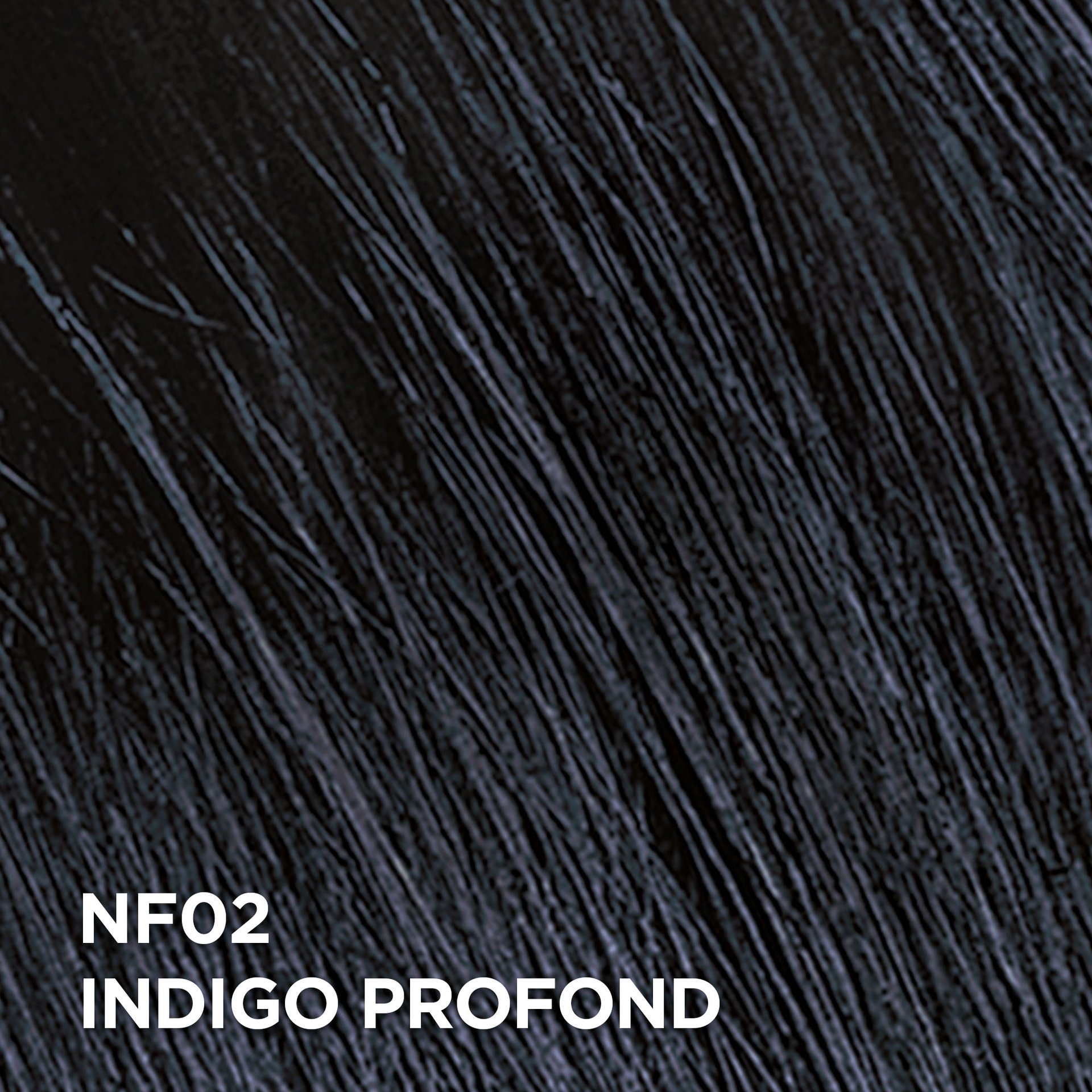 Rendu sur cheveux de la coloration Superior Preference NF02 Indigo Profond