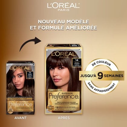 Ancien packshot et nouveau packshot de superior preference