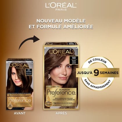 Ancien packshot et nouveau packshot de superior preference