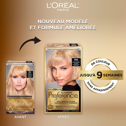 Ancien packshot et nouveau packshot de superior preference