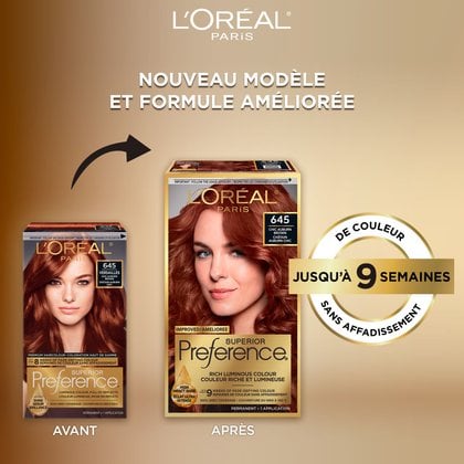 Ancien packshot et nouveau packshot de superior preference