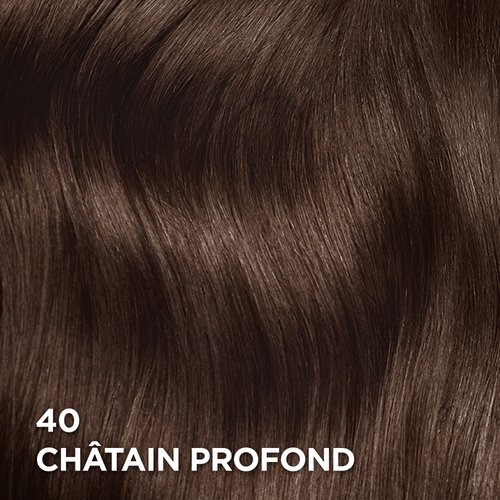 Rendu sur cheveux de la coloration Superior Preference 40 Châtain Profond