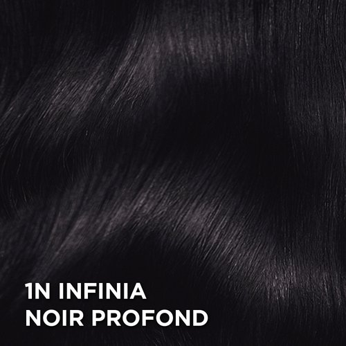 Rendu sur cheveux de la coloration Superior Preference 1N Noir Profond