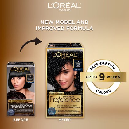 Old and new packaging of Superior Preference showcasing the new and improved formula
