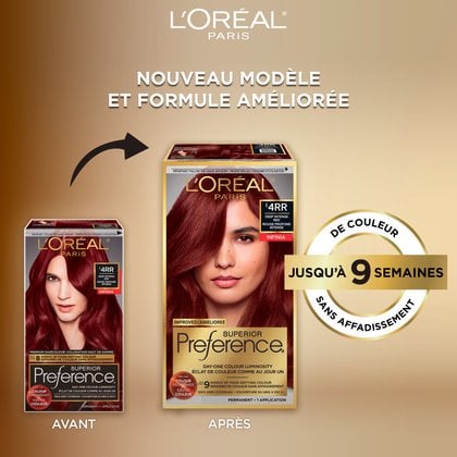 Ancien packshot et nouveau packshot de superior preference
