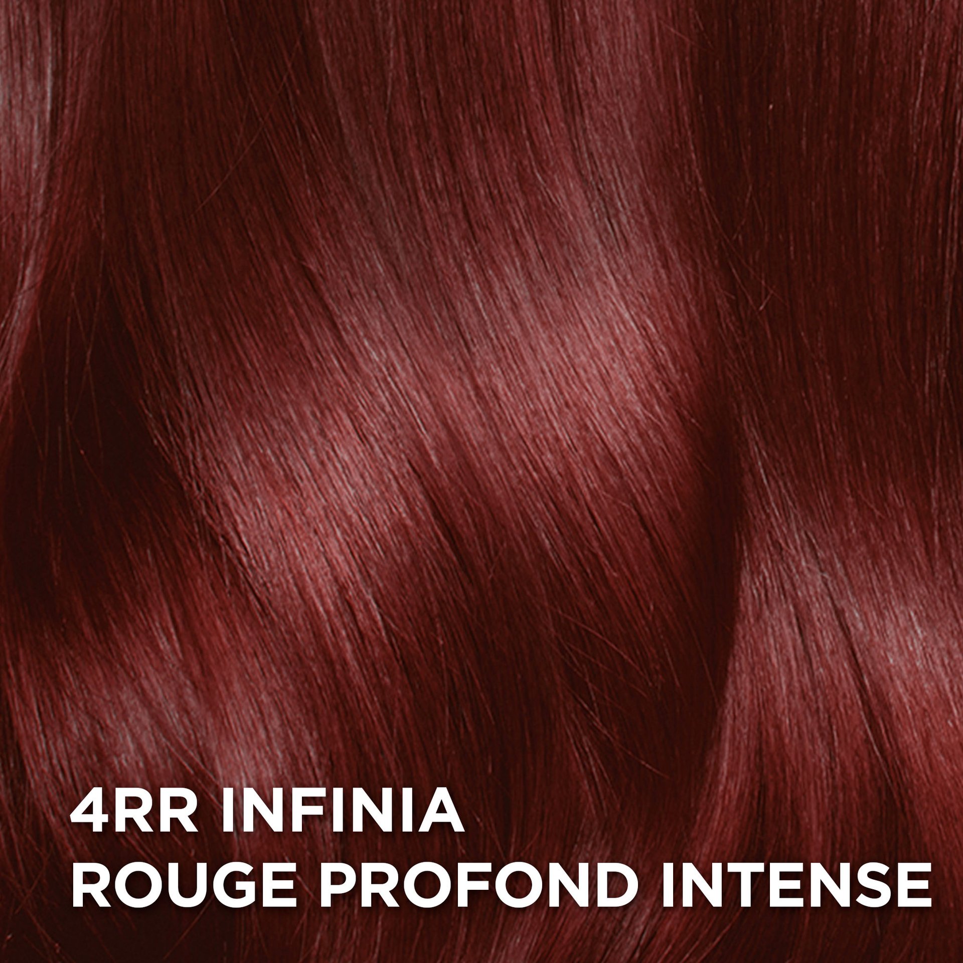 Rendu sur cheveux de la coloration Superior Preference 4RR Rouge Profond Intense