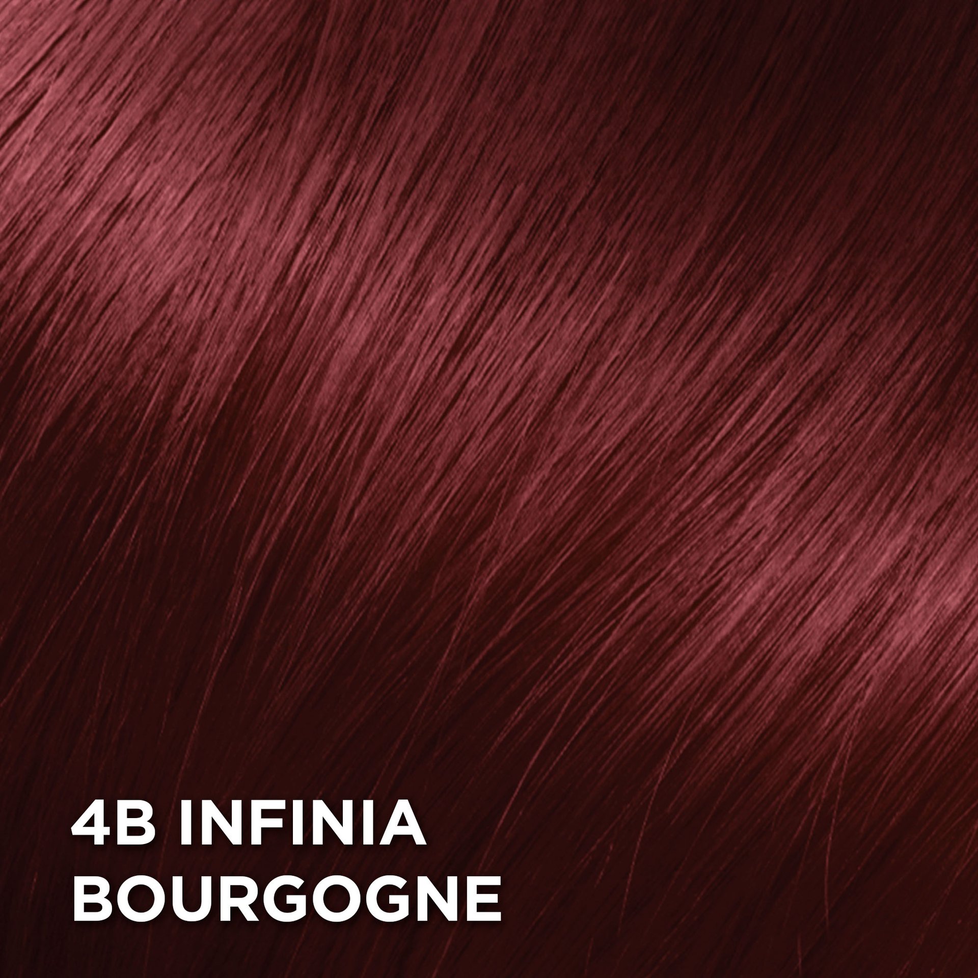 Rendu sur cheveux de la coloration Superior Preference 4B Bourgogne
