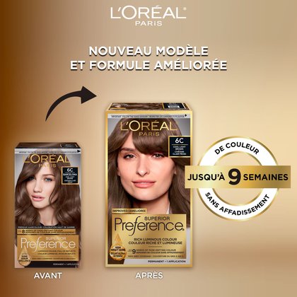 Ancien packshot et nouveau packshot de superior preference