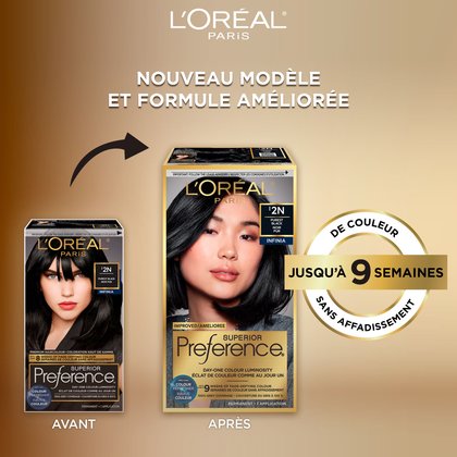 Ancien packshot et nouveau packshot de superior preference