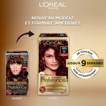 Ancien packshot et nouveau packshot de superior preference