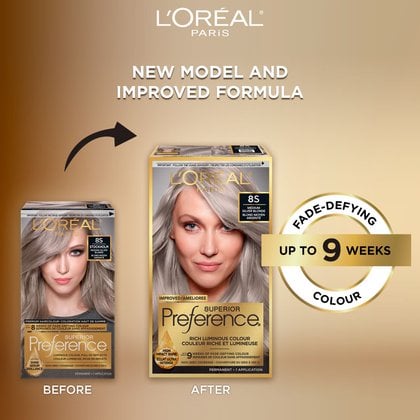 Old and new packaging of Superior Preference showcasing the new and improved formula