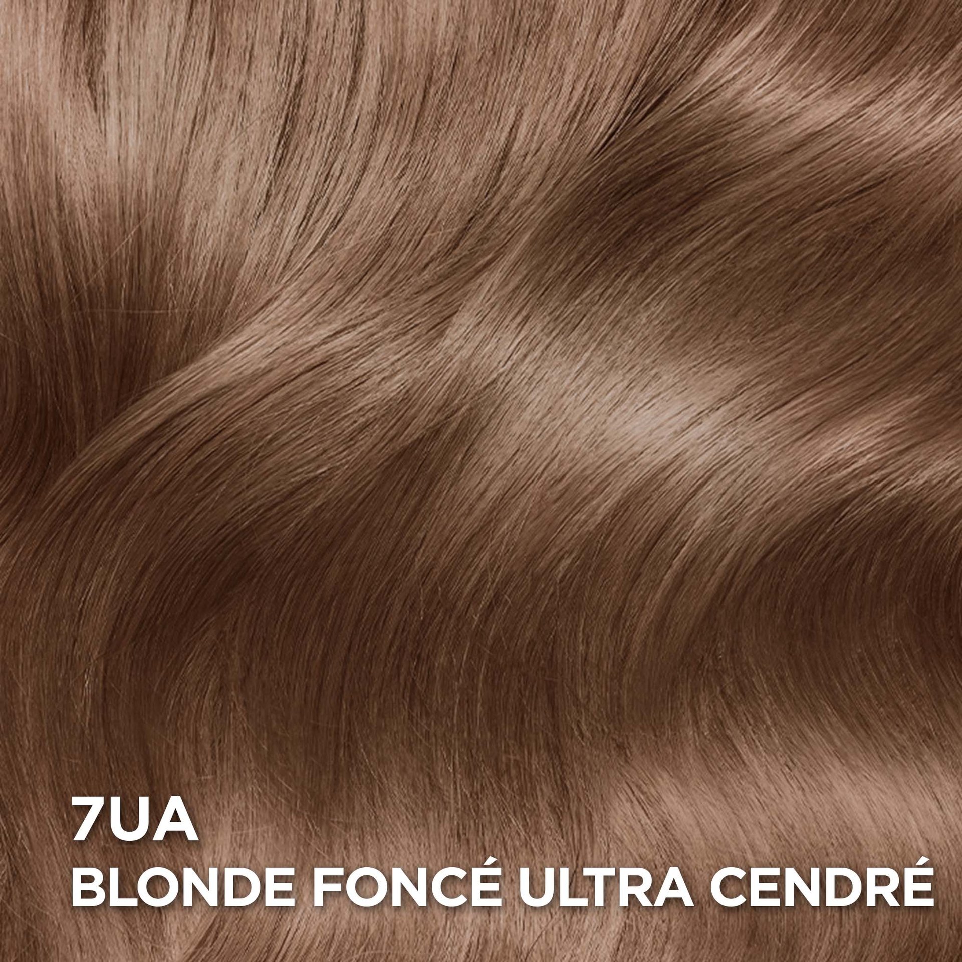 Rendu sur cheveux de la coloration Superior Preference 7UA Blond Foncé Ultra Cendré