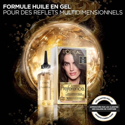 Nouvelle formule améliorée de superior preference avec une huile en gel approuvée par les clients des salons