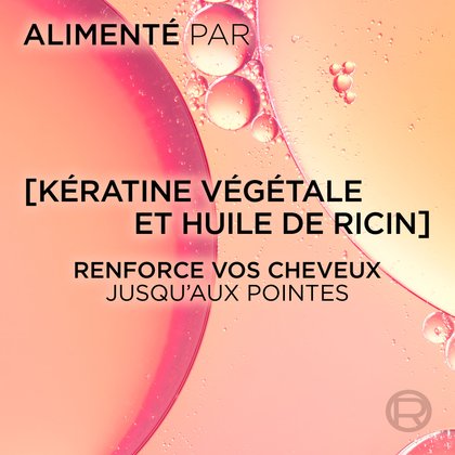Molécule de Keratine végétale et huile de ricin pour des renforcer les cheveux jusqu'aux pointes