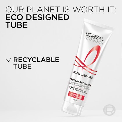 the new packaging is made from recycled bottles