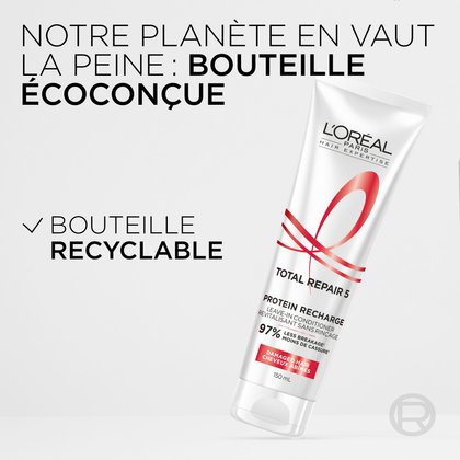 le nouveau packaging est fait de bouteilles recyclées