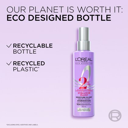 the new packaging is made from recycled bottles