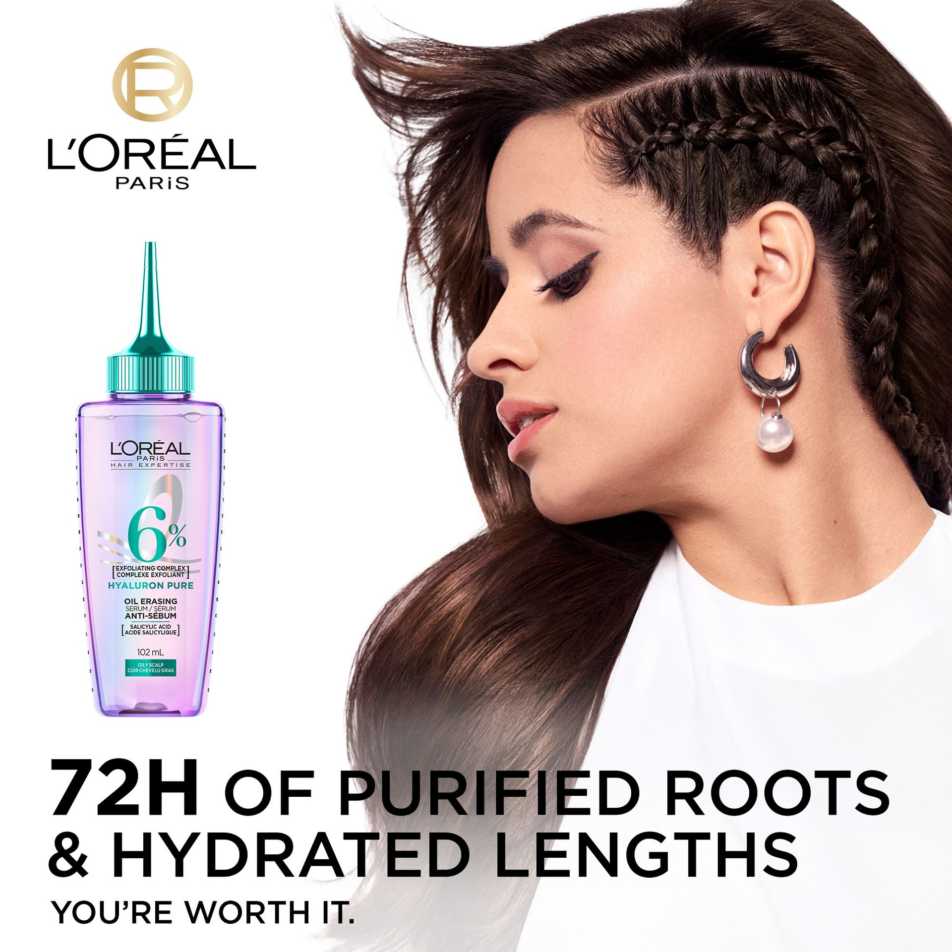 A woman with clean roots and moisturized lengths