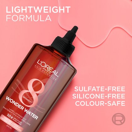 Wonder water is a light, sulfate-free, silicone-free, safe formula.