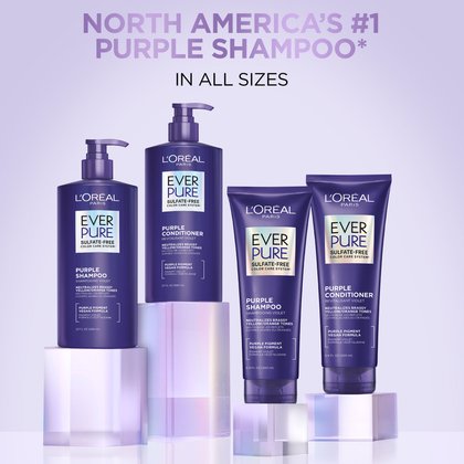 L'Oréal Paris EverPure Sulfate-Free Purple Shampoo, Full Product Range