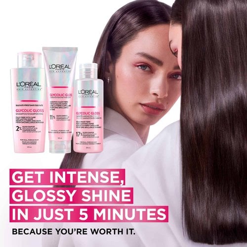 L'Oréal Paris Hair Expertise Glycolic Gloss Shine Trio Set, Main Claim