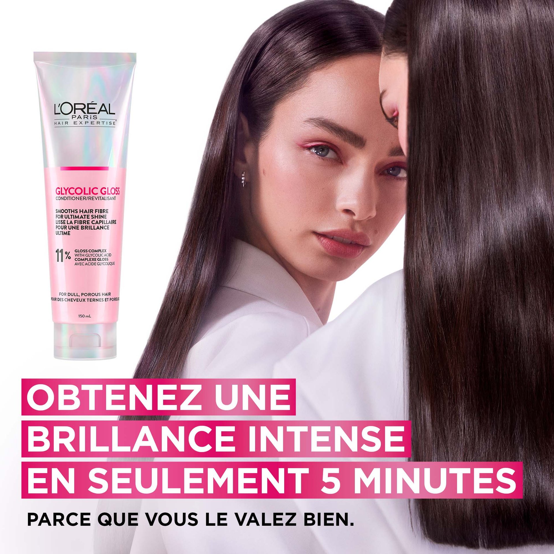 L'Oréal Paris Hair Expertise Revitalisant brillance Glycolic Gloss, bénéfices principaux