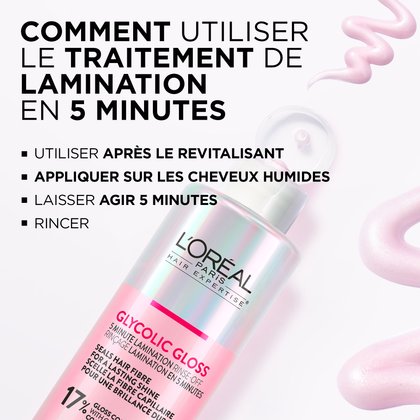 L'Oréal Paris Hair Expertise Traitement de lamination en 5 minutes Glycolic Gloss, conseils d'utilisation