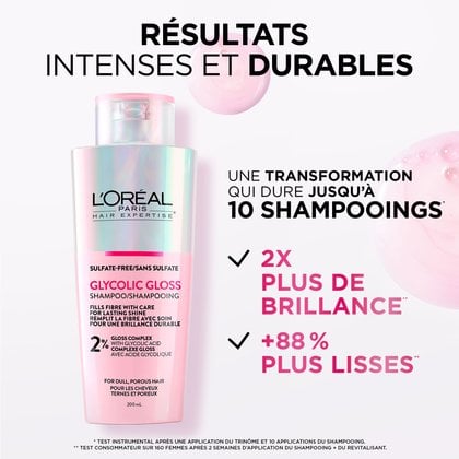 L'Oréal Paris Hair Expertise Routine trinôme Glycolic Gloss, résultas principaux